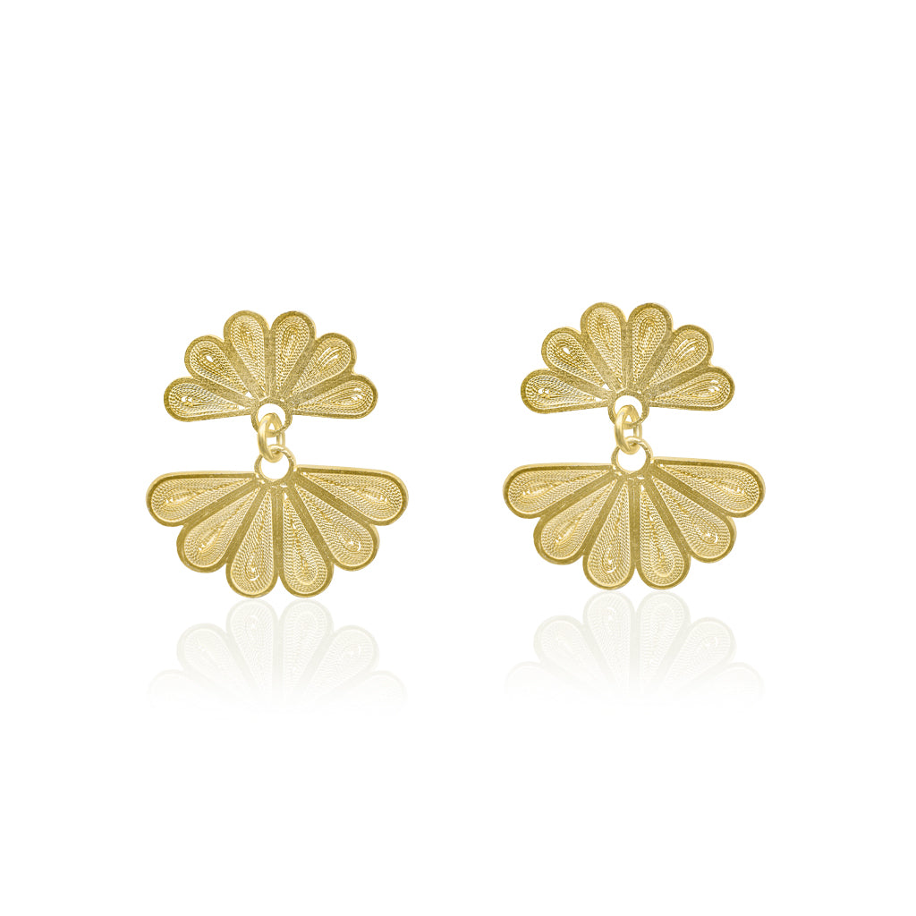 OH Voila Lotus Earrings Vermeil Gold