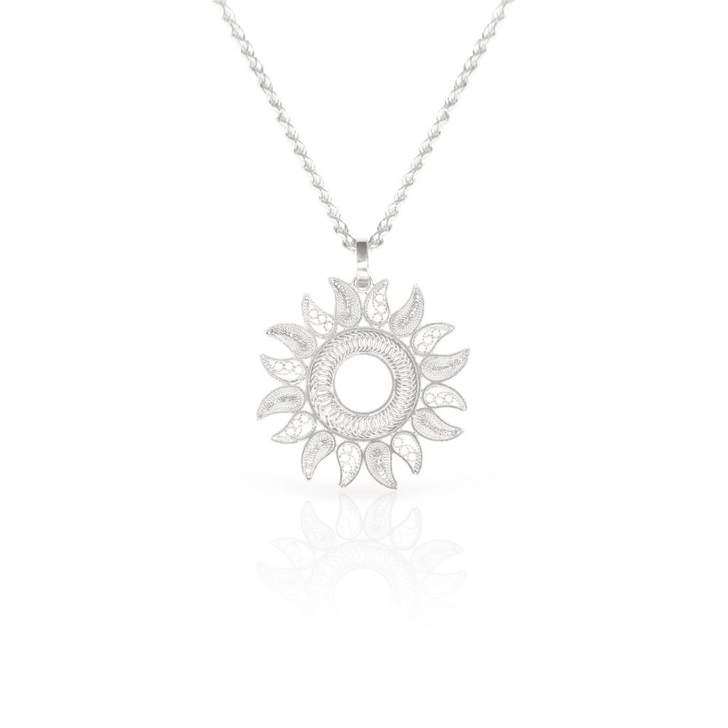 OH Voila Sunflower Pendant Silver