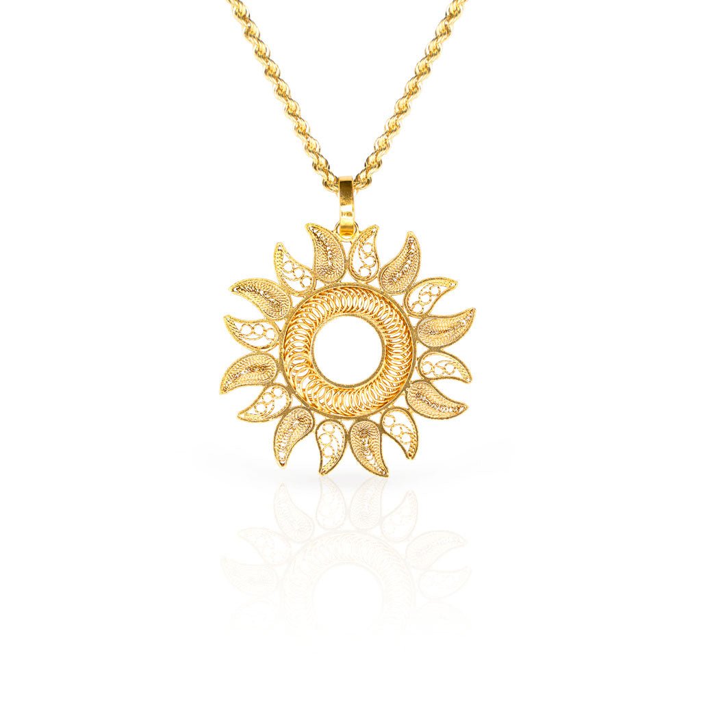 SUNFLOWER NECKLACE - OH VOILA JEWELRY
